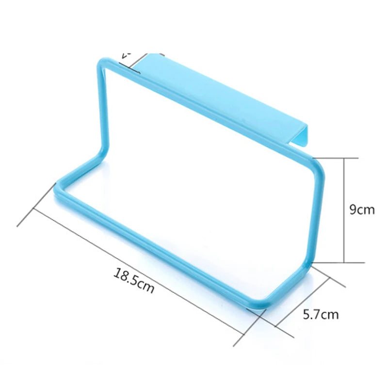 1Pcs Multifunction Plastic Hanging Holder Towel Rag Rack Punch-free Cabinet Door Back Kitchen Home Storage Organizer