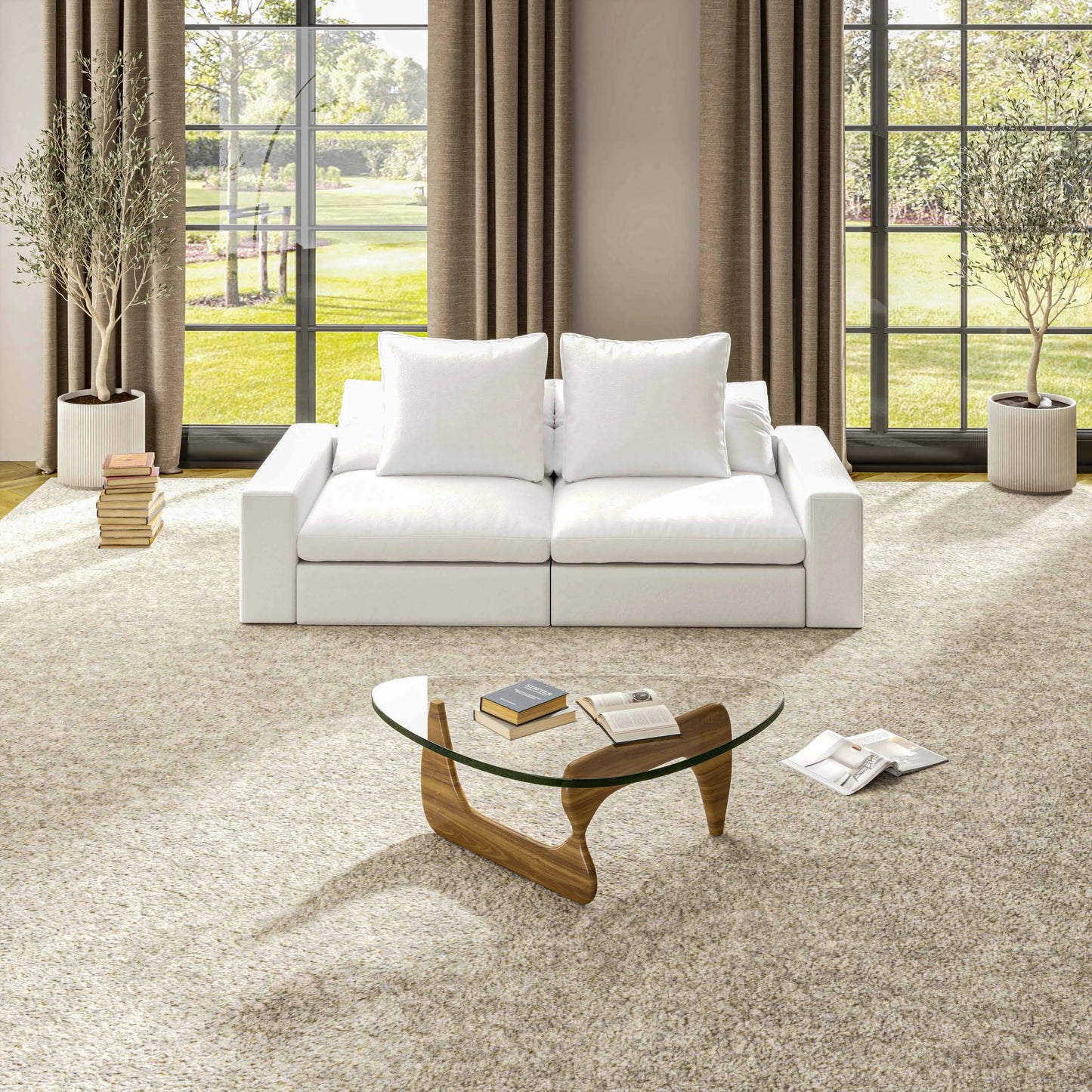 Cloud Puff Sofa Living room Chairs Modern Modular Sectional Sofawith Pillow, Cushion Covers Removable, High Density Memory Foam