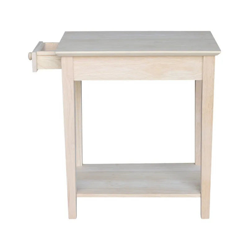 International Concepts Narrow End Table 14"D X 22"W X 25"H Small Table Bed Side Table Furniture Living Room