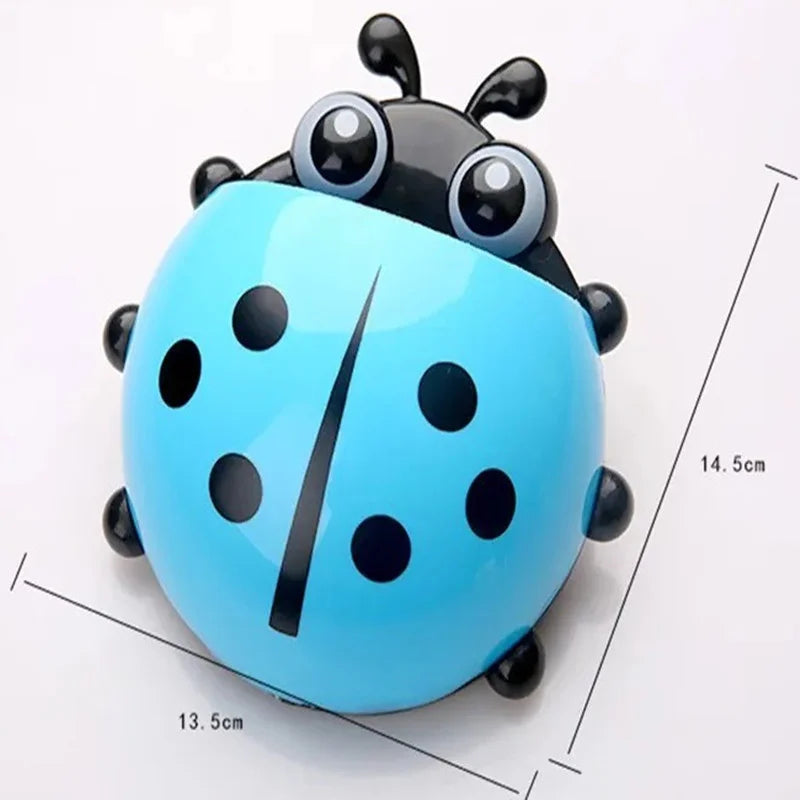 Cartoon Tooth Storage Rack Organizer Creative Cute Ladybug Sucker Toothbrush Toothpaste Holder Kitchen Bathroom Accessories