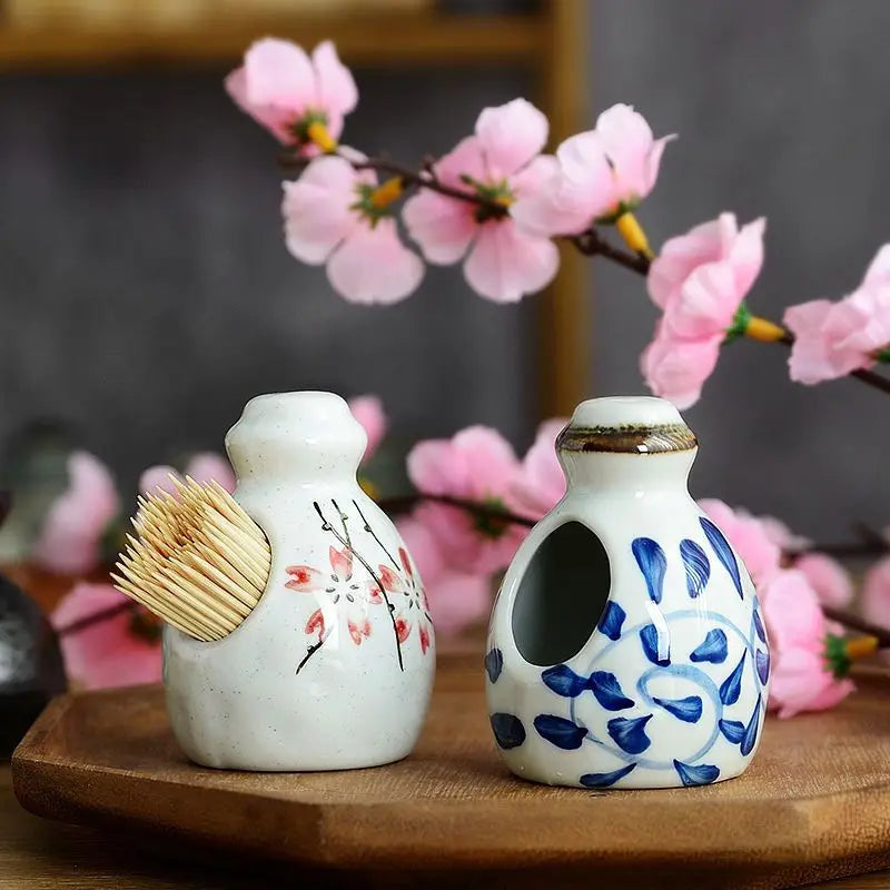 Japanese Restaurant Ceramic Toothpick Barrel, Light Luxury Toothpick Box, Ins Wind Toothpick Jar, Toothpick Bucket, Living Room
