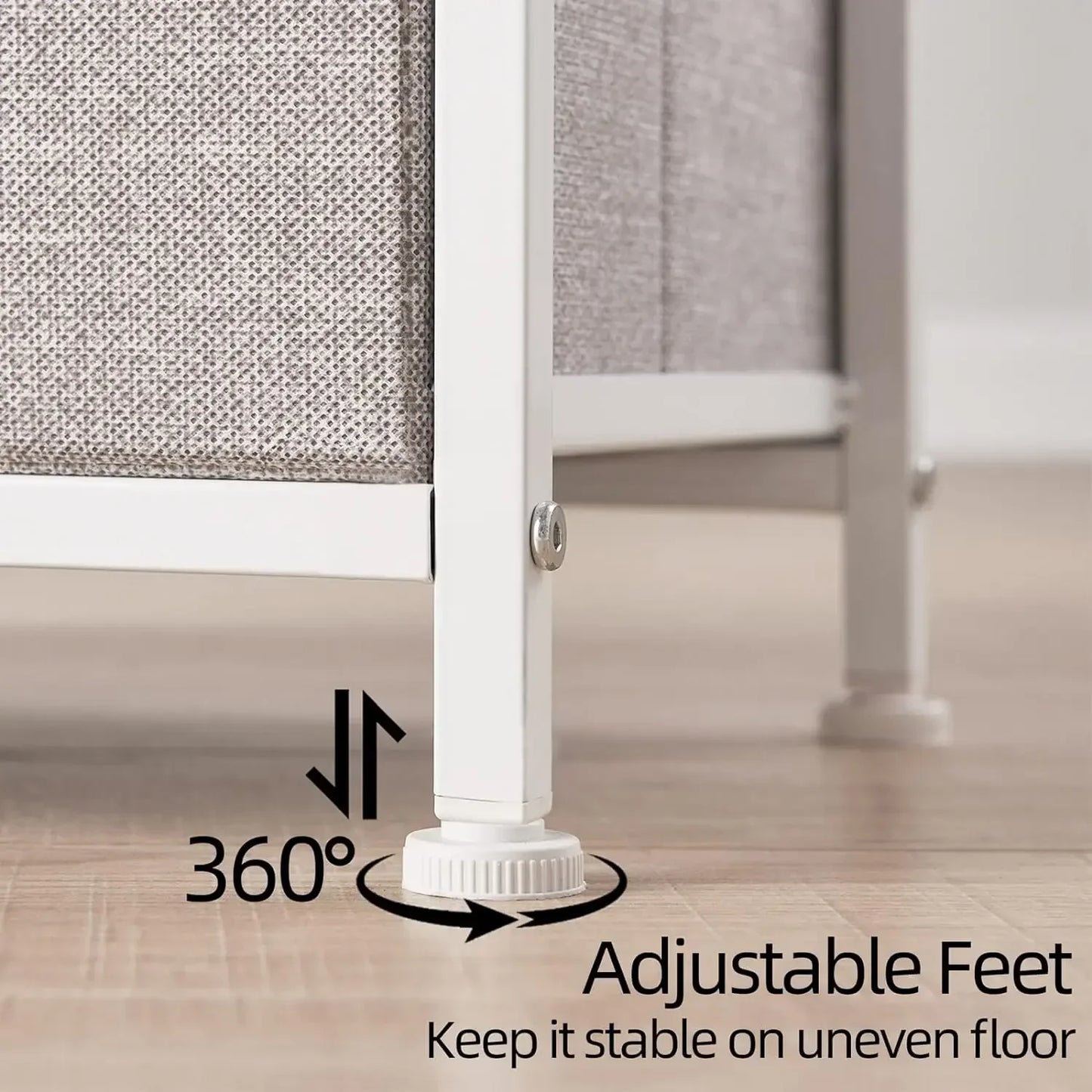 Nightstand with 2 Drawers, Bedside Table Small Dresser Removable Fabric Bins for Bedroom Nursery Closet Living Room