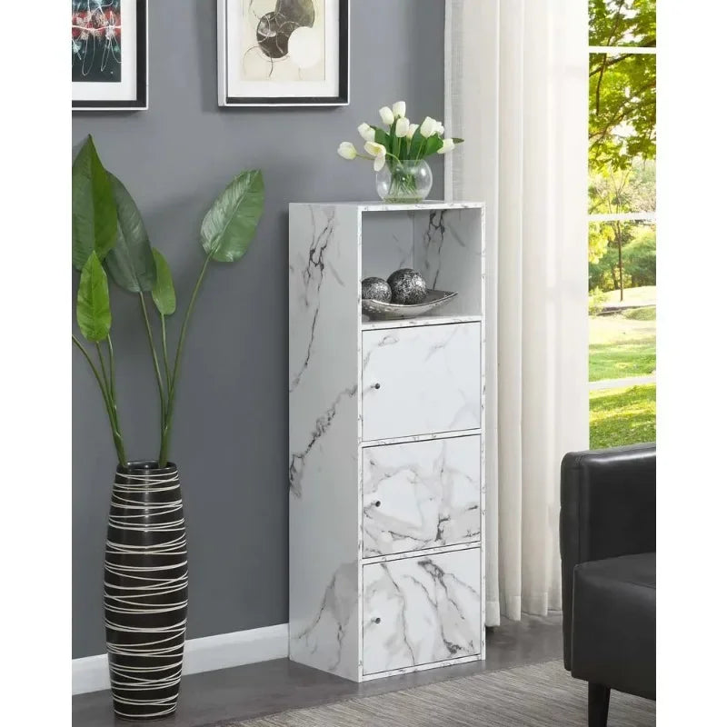 Convenience Concepts Xtra Storage 3 Door Cabinet, Multiple Colors Living Room Cabinets Storage Cabinet