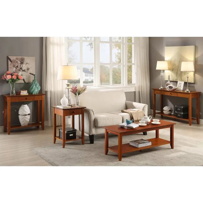 Convenience Concepts American Heritage End Table, Multiple Finishes Coffee Table Center Table Living Room