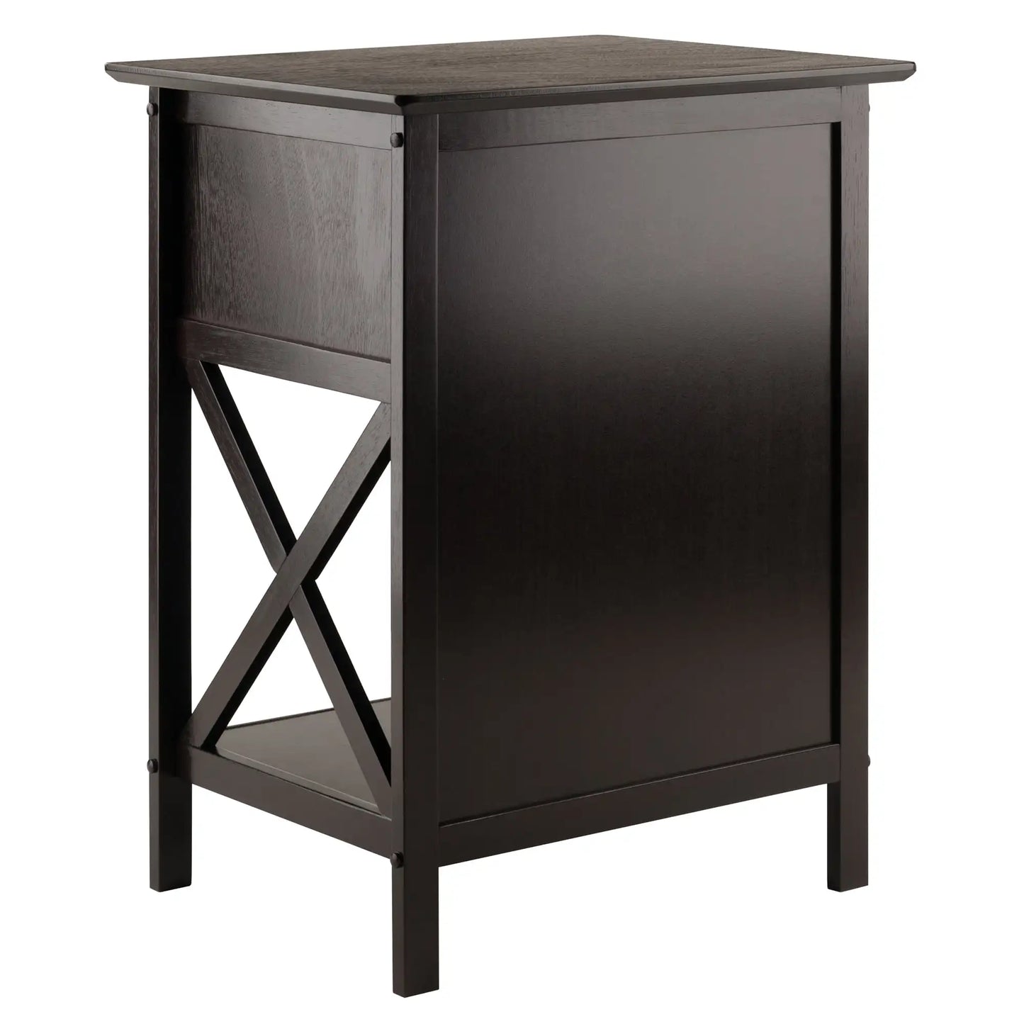 Winsome Xylia 1 Drawer Transitional Solid Wood Storage End Table in Coffee bedroom furniture