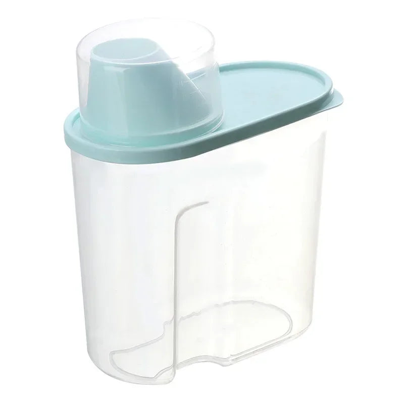 Kitchen Dry Grain Storage Tank Transparent Plastic Rice Bucket Food Storage Tank Multi-functional Sealed Storage Containers