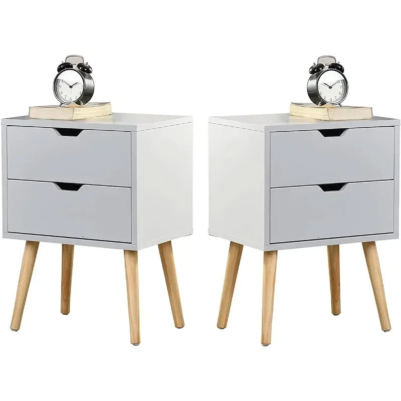 Sweetgo End Side Table Nightstand with Storage Drawer -Fashion Modern Assemble Storage Cabinet Bedroom Bedside
