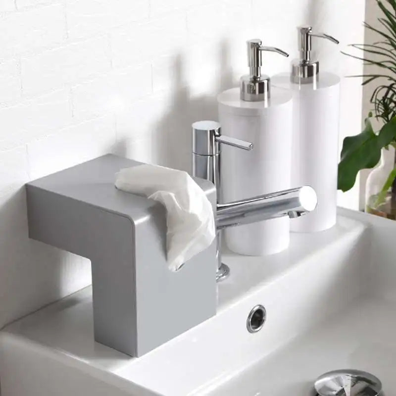 Nordic minimalist creative office tissue box home living room double-sided paper tray napkin case