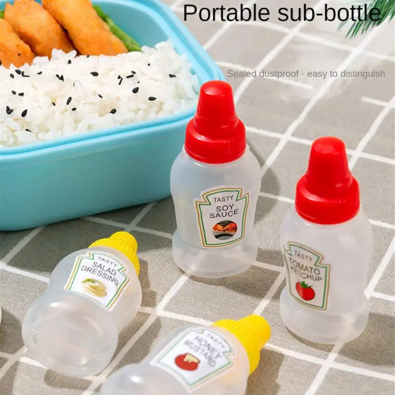 Mini Tomato Ketchup Bottle Portable Small Bento Honey Bottle Sauce Salad Squeeze Bottle Storage In Lunch Box Kitchen Gadgets