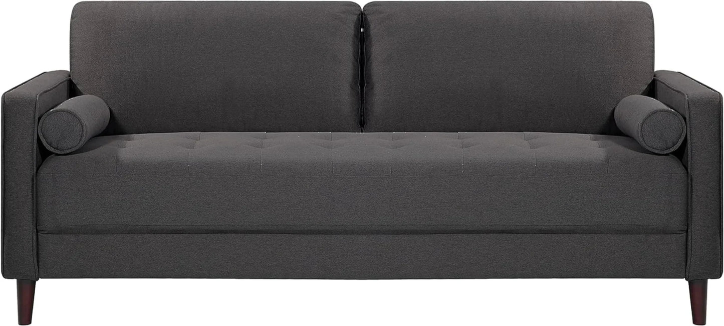 Lifestyle Solutions Lexington Sofa, 75.6" W X 31.1" D X 33.5" H, Heather Grey Minimalist Sofa Furniture Living Room