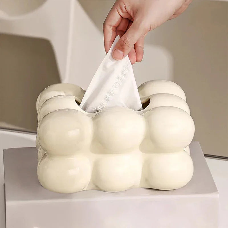 Luxurious Bubble Design Tissue Box Creative Paper Towel Dispenser for Kitchen and Living Room Tissue Box Cover for Living Room