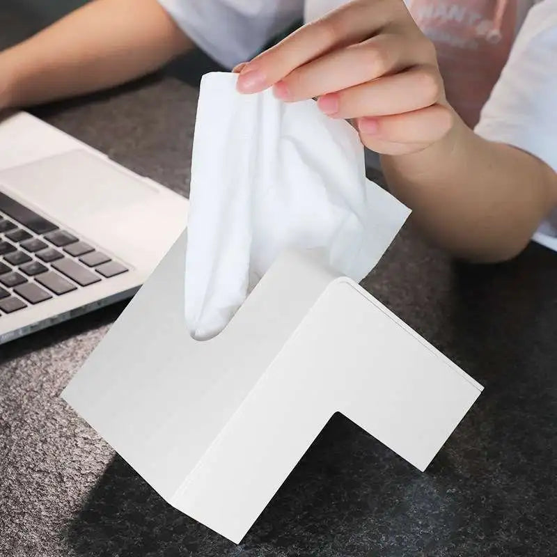 Nordic minimalist creative office tissue box home living room double-sided paper tray napkin case