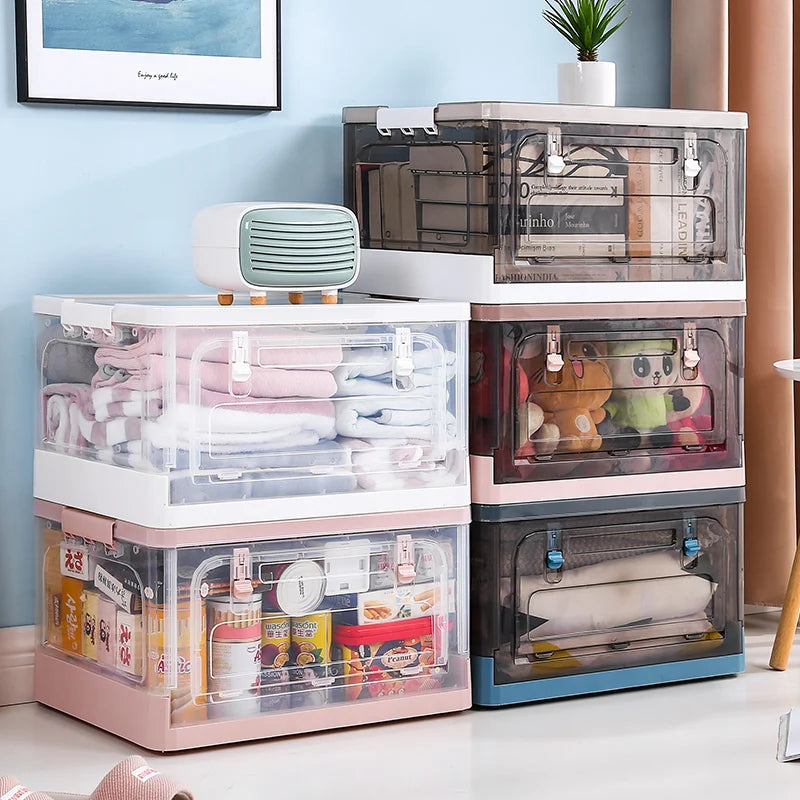 Transparent storage box extra large household clothes quilt bedroom storage box living room children's toys extra large storage