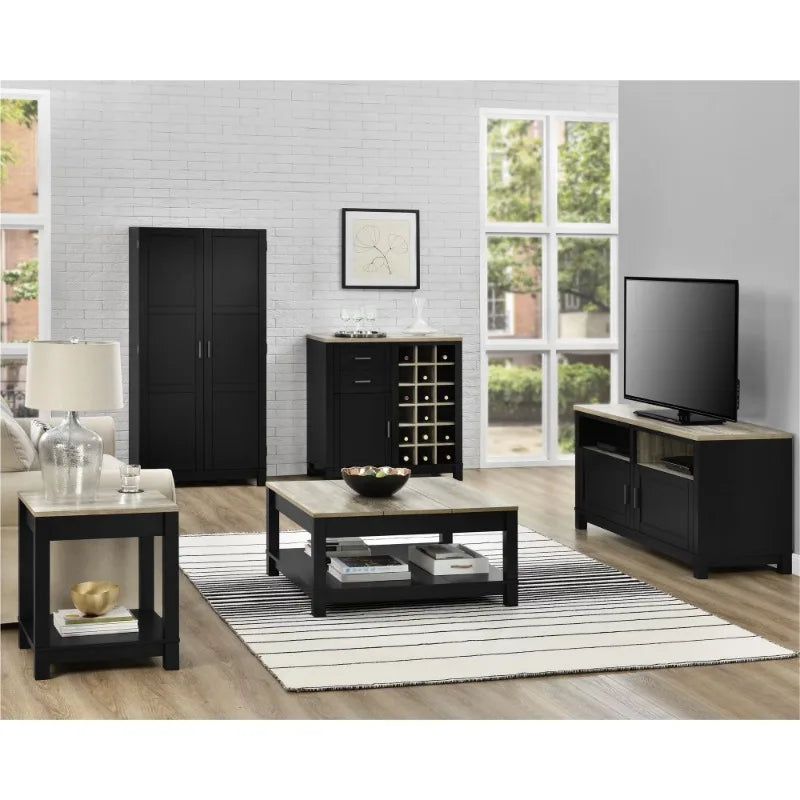 Better Homes & Gardens Langley Bay End Table, Black Wood Table Coffee Table Tea Table Side Table Center Table Living Room