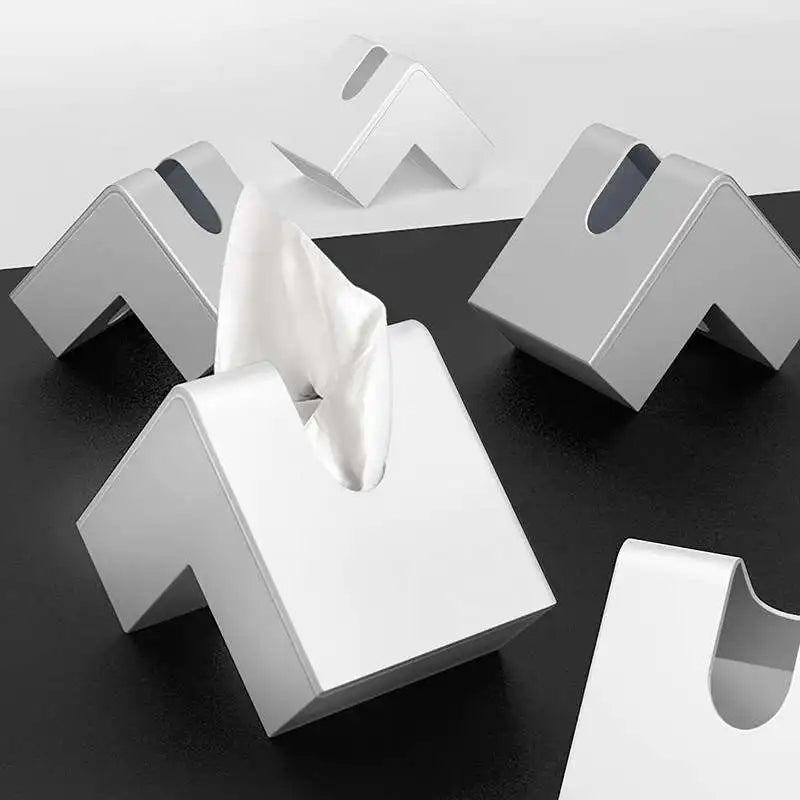 Nordic minimalist creative office tissue box home living room double-sided paper tray napkin case
