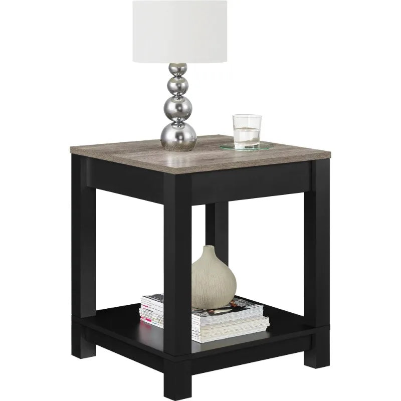 Better Homes & Gardens Langley Bay End Table, Black Wood Table Coffee Table Tea Table Side Table Center Table Living Room