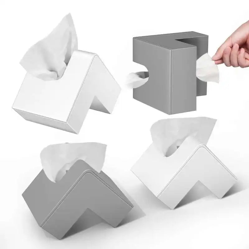 Nordic minimalist creative office tissue box home living room double-sided paper tray napkin case