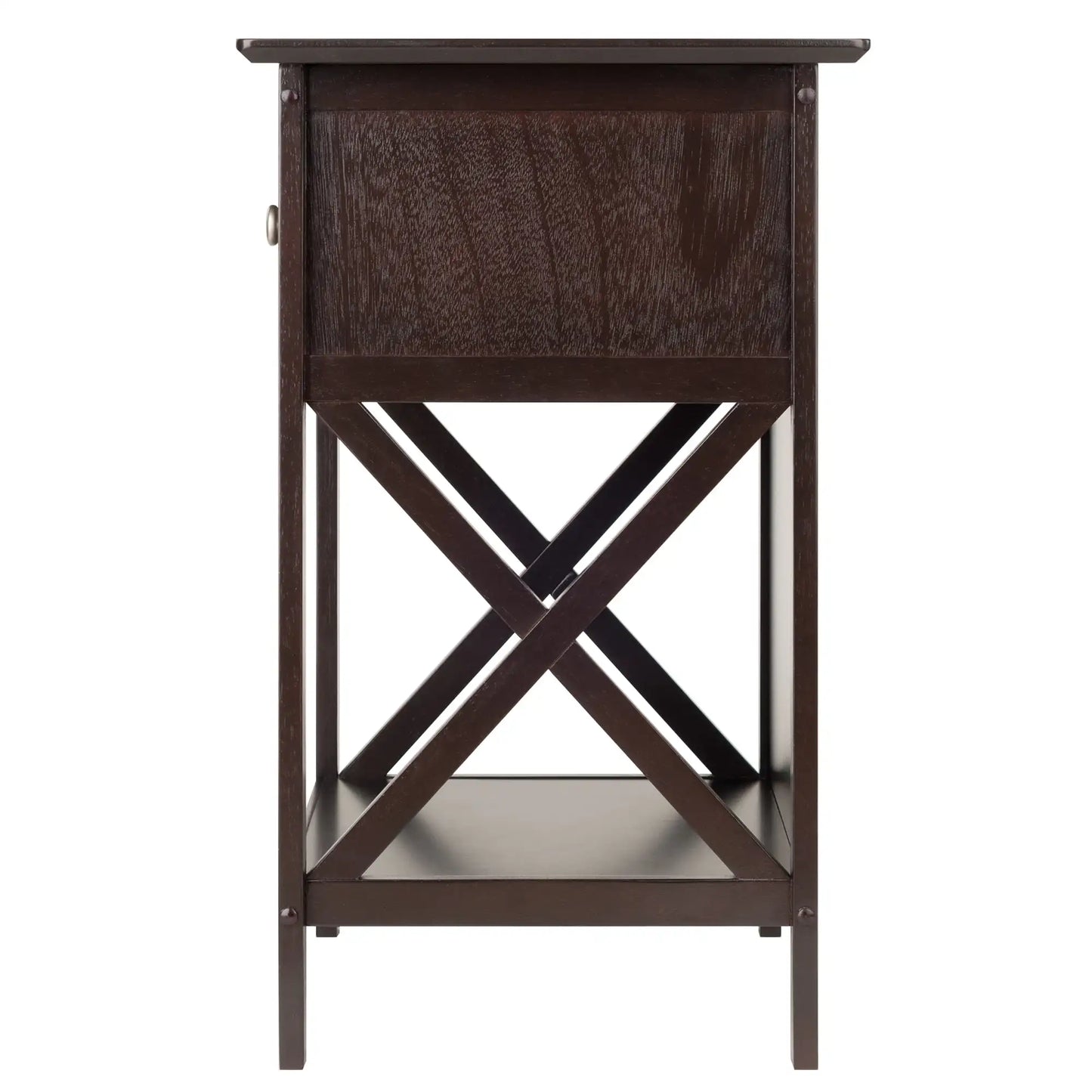 Winsome Xylia 1 Drawer Transitional Solid Wood Storage End Table in Coffee bedroom furniture