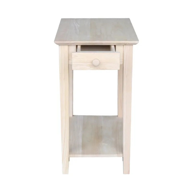 International Concepts Narrow End Table 14"D X 22"W X 25"H Small Table Bed Side Table Furniture Living Room