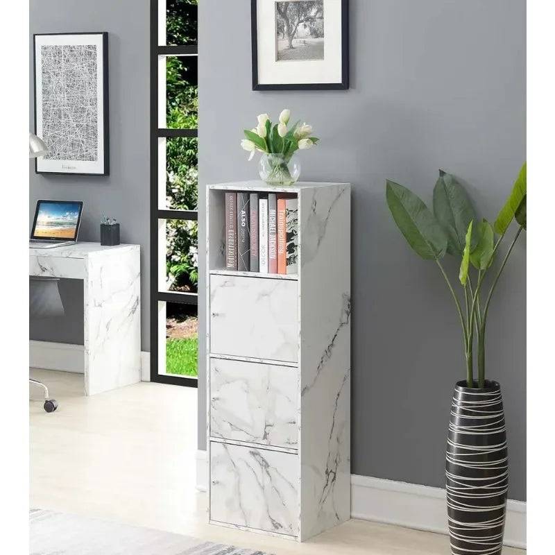Convenience Concepts Xtra Storage 3 Door Cabinet, Multiple Colors Living Room Cabinets Storage Cabinet
