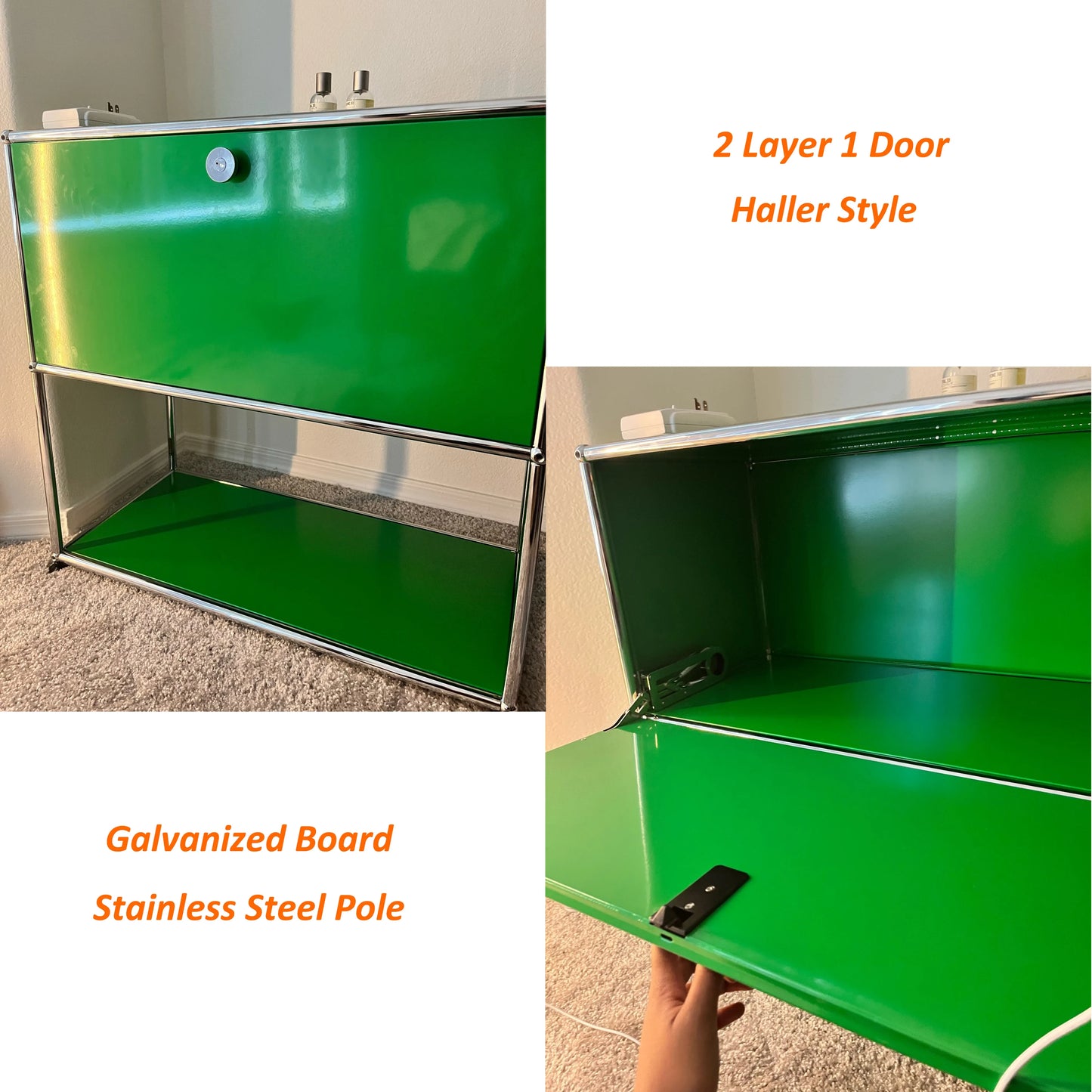 Storage Cabinet 2 Haller Living Room Storage Shelf Green Bedroom Cabinet CD Book Rack Home Display Rack Storage Organizer
