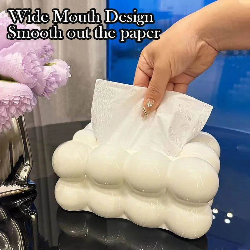 Luxurious Bubble Design Tissue Box Creative Paper Towel Dispenser for Kitchen and Living Room Tissue Box Cover for Living Room