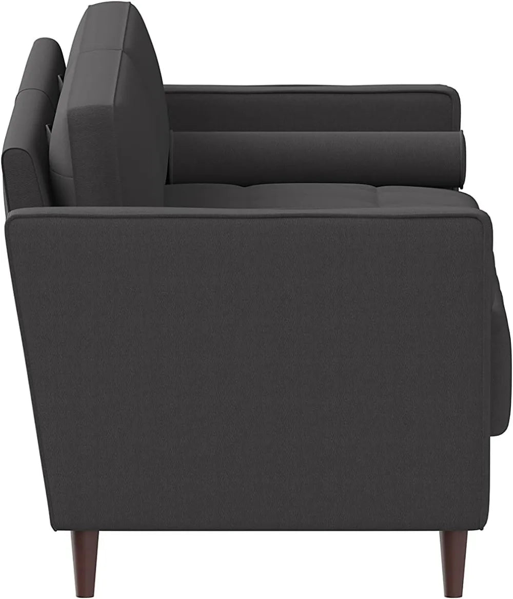 Lifestyle Solutions Lexington Sofa, 75.6" W X 31.1" D X 33.5" H, Heather Grey Minimalist Sofa Furniture Living Room