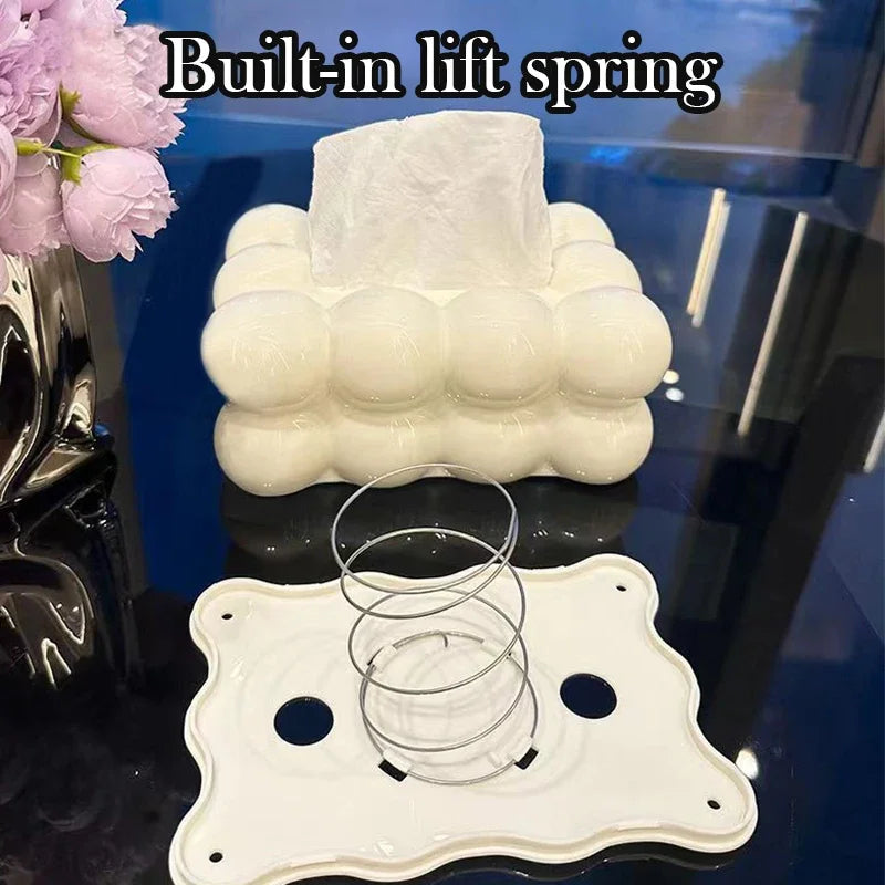 Luxurious Bubble Design Tissue Box Creative Paper Towel Dispenser for Kitchen and Living Room Tissue Box Cover for Living Room