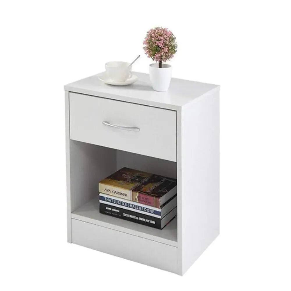 Set Of 2 Nightstand Wood End Table Bedroom Storage Coffee Side Bedside Table