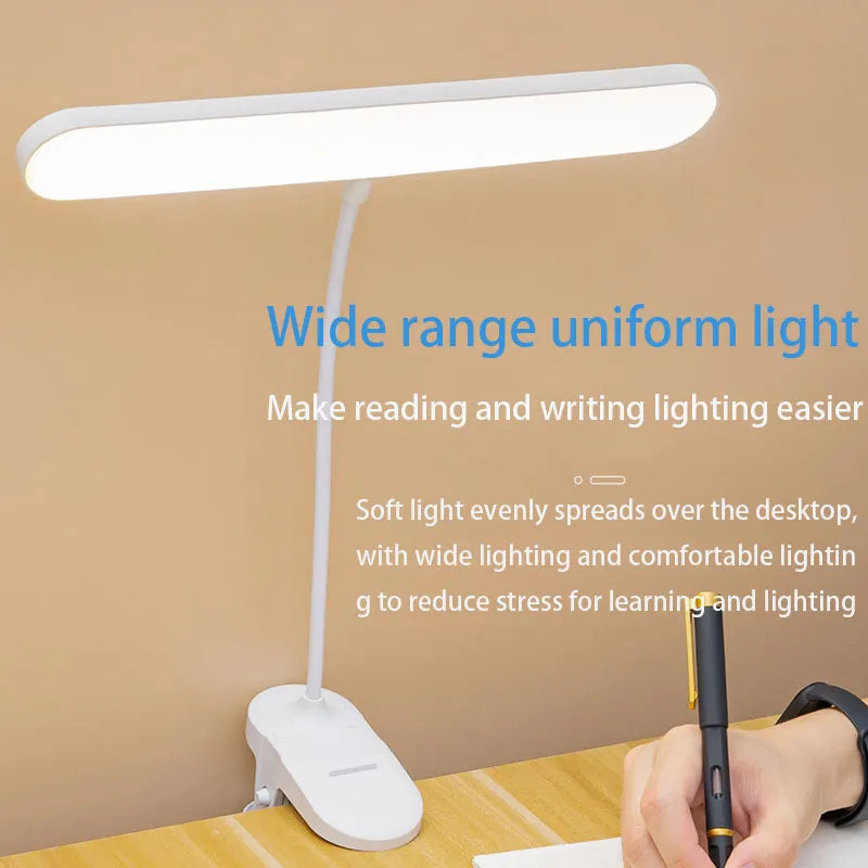 Cross Border Learning Dedicated Desk Clip, Bedside, Bedroom, Dormitory, Charging Eye Protection LED Reading Lamp, Student Gift