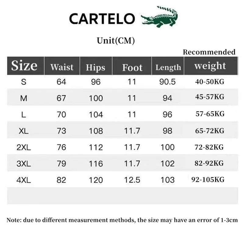 CARTELO High Quality Mens Winter Warm  Thicken  Waffle Fleece Pants Summer Fashion Casual Sweatpants Male Trousers Jogger Pants