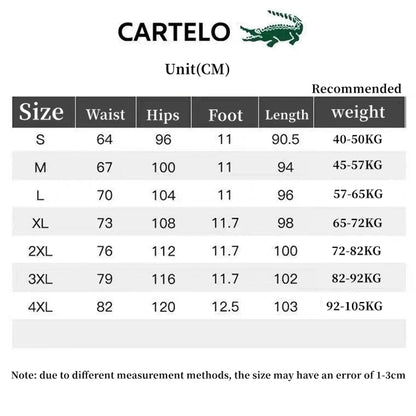 CARTELO High Quality Mens Winter Warm  Thicken  Waffle Fleece Pants Summer Fashion Casual Sweatpants Male Trousers Jogger Pants