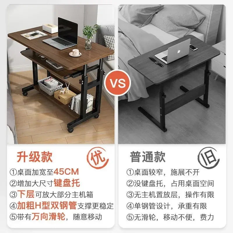 Lift Computer Desk Bedroom Removable Bedside Sofa Side Table Home Desk Student Laptop Dormitory Table