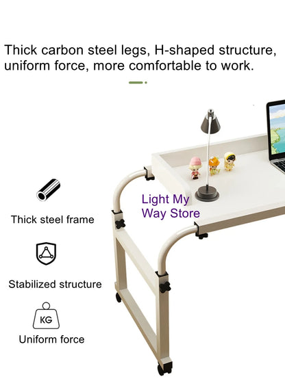 Cross-bed table for home use bed table movable desk computer desk bedroom bedside small table lazy people lift bed end table