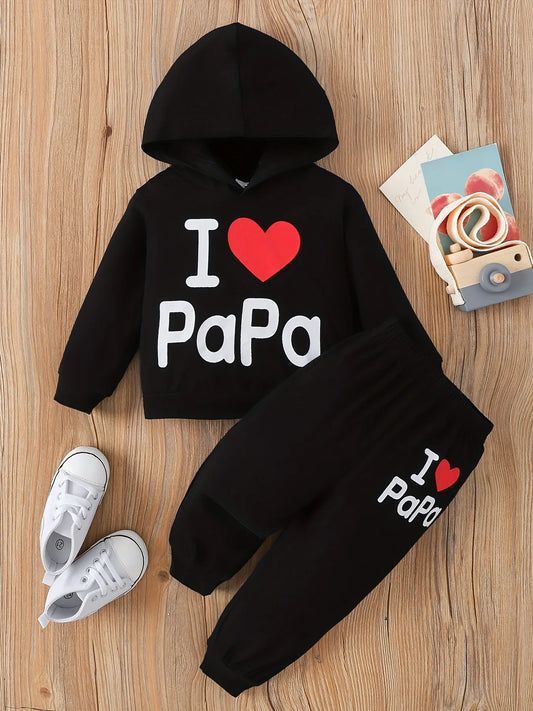 Newborn baby Hoodie top + Pants Baby cotton spring long-sleeved hoodie set 2-piece baby boy outfit