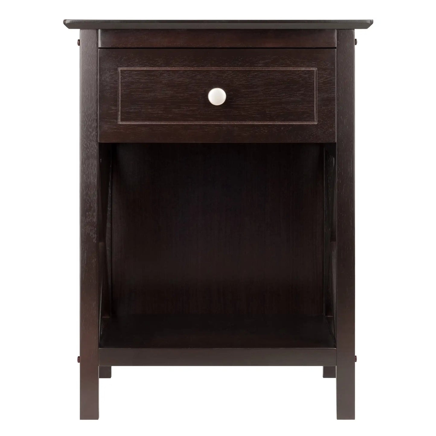 Winsome Xylia 1 Drawer Transitional Solid Wood Storage End Table in Coffee  bedroom furniture