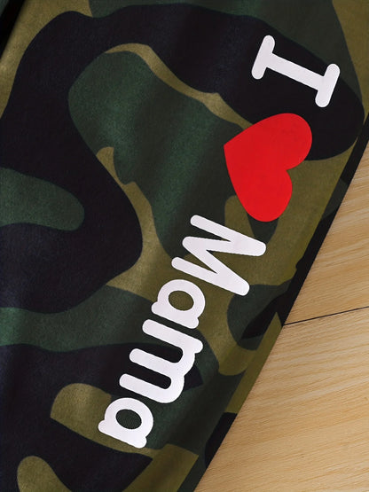 Newborn Toddler clothing Fashion camouflage cotton hoodie and sweatpants for baby boys and girls 2PCS set