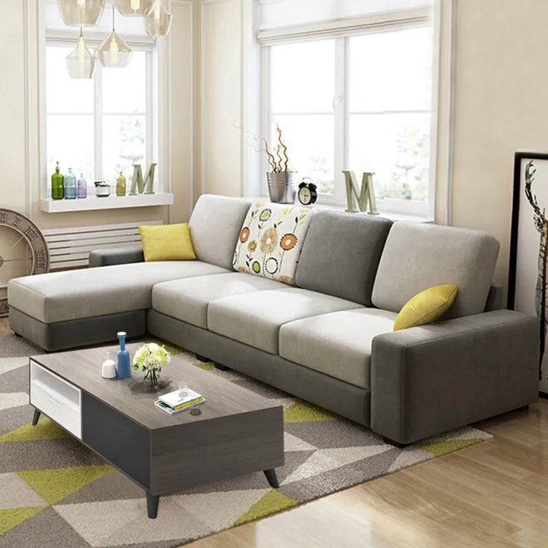 BBB Modern simple sectional fabric sofa living room