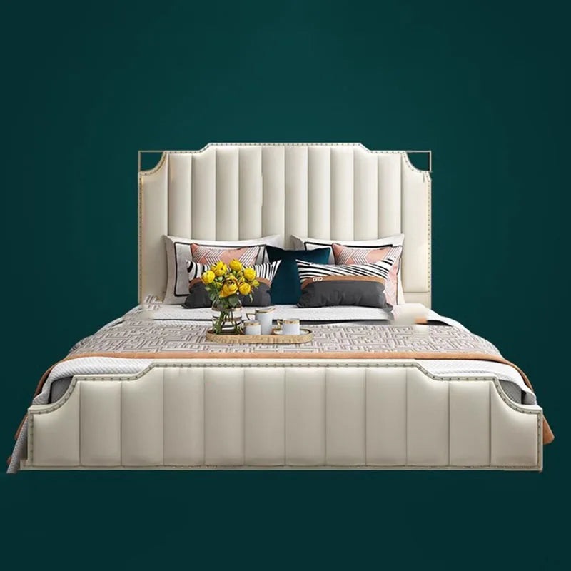 Queen European Double Bed Royal Wood King Headboard Frame Double Bed Girl Boys Sleeping Letti Matrimoniali Bedroom Furniture