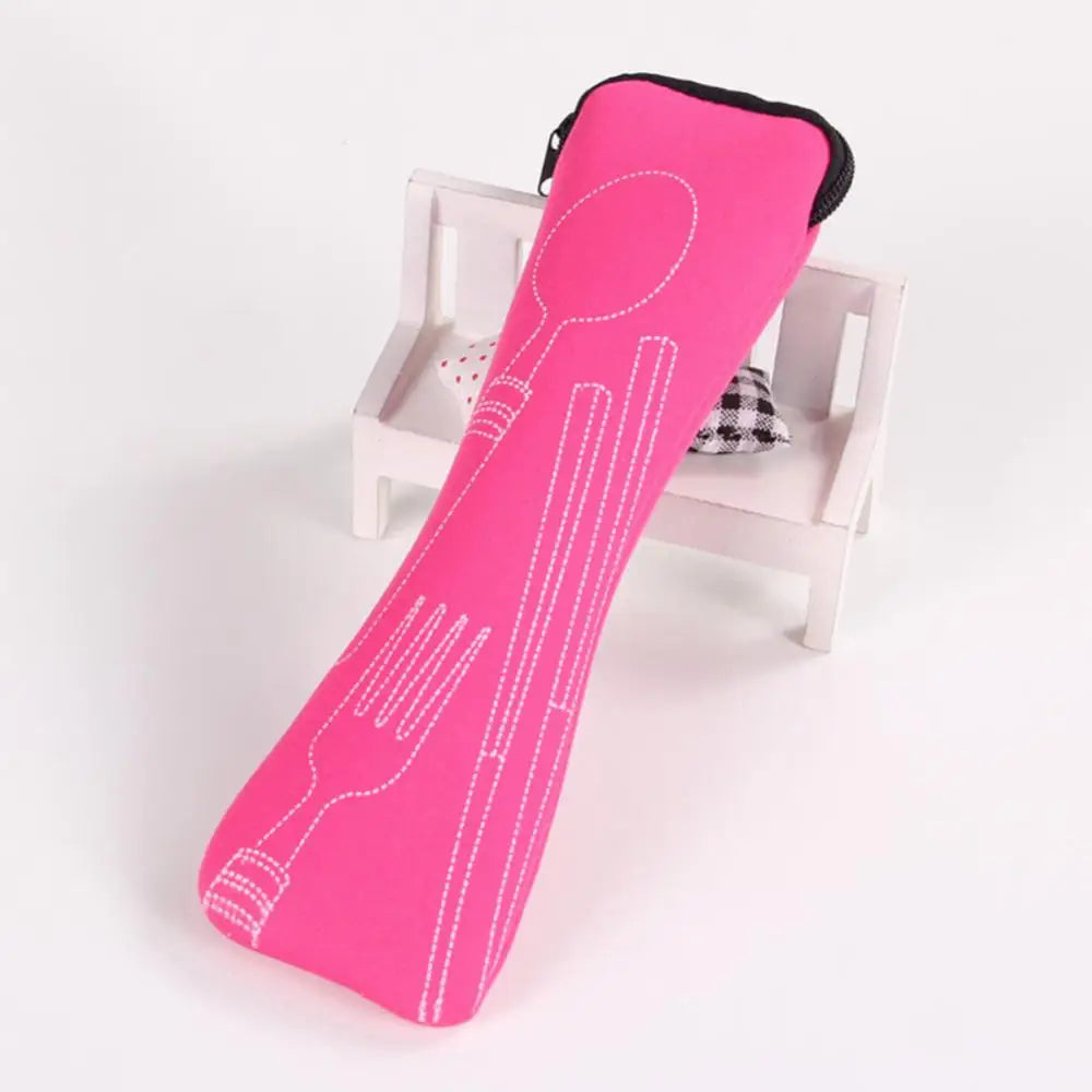 Portable Tableware Bag Box Cutlery Storage Bag Travel Packaging Storage Box Picnic Fork Spoon Knife Pouch Bag Without Dinnerware
