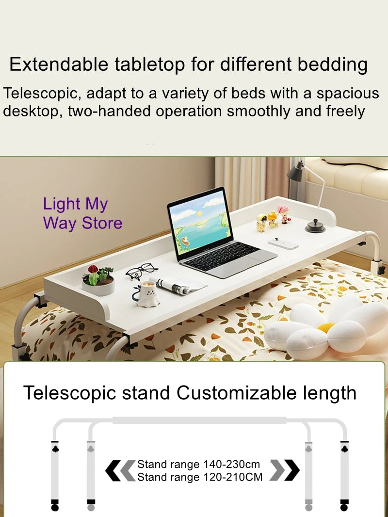 Cross-bed table for home use bed table movable desk computer desk bedroom bedside small table lazy people lift bed end table