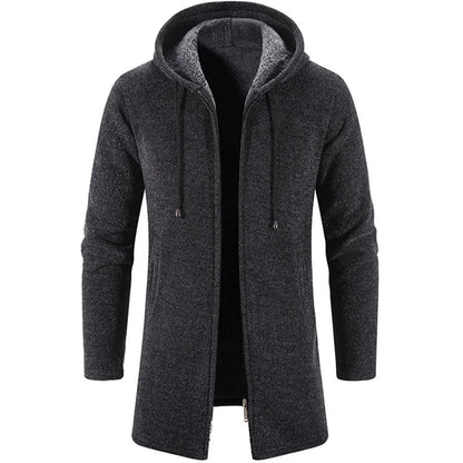 Men's Sweaters Coat Autumn Winter New Hot Warm Zipper Medium Long Cardigan Sweaters Man Casual Knitwear Sweatercoat mens clothes