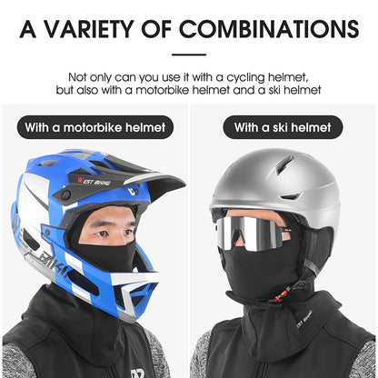 WEST BIKING Winter Fleece Cycling Cap Hat Windproof Men Women Sport Scarf Balaclava Ski Bicycle Motorcycle Running Neck Warmer