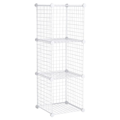 Rubbermaid 3-Piece Stackable Modular Storage Cube Set, White Great for organizing you bedrooms, dorm rooms closets and more