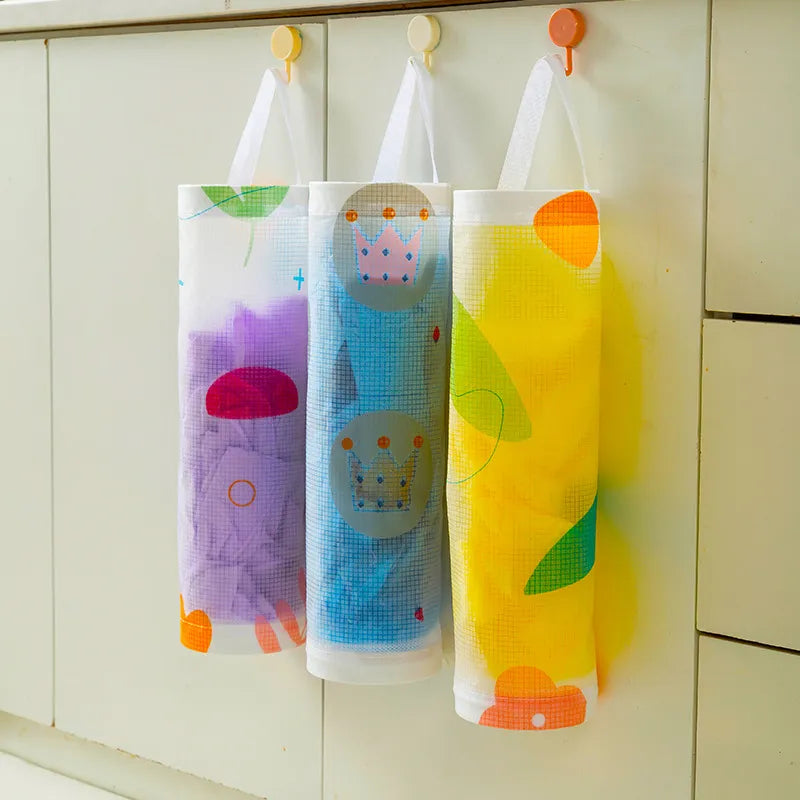 Kitchen Organizer Garbage Bag Storage Bag Kitchen Accessories Plastic Bag Hanging Garbage Collection Storage Bag