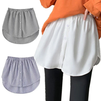 Detachable Underskirt Women Fake Shirt Irregular Skirt Tail Blouse Hem Cotton Extender Fake Hem Mini Skirt Fake Hem 6 Sizes