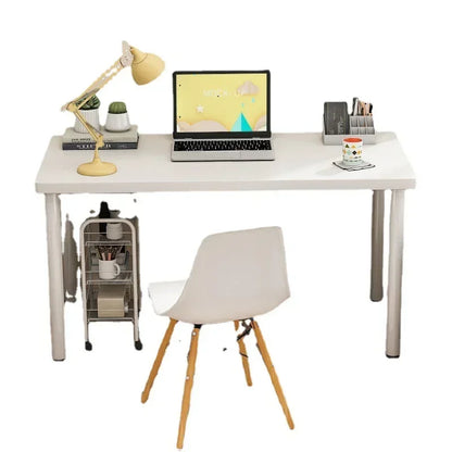 SH AOLIVIYA Home White Desk Computer Desk Bedroom Makeup Table Rental Student Study Against The Wall Simple Desk