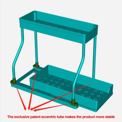 2 Tier Under Sink Storage Organizer Sliding Drawer Multipurpose Rack Cabinet Under Sink Storage Rack Bathroom Kitchen Organizer