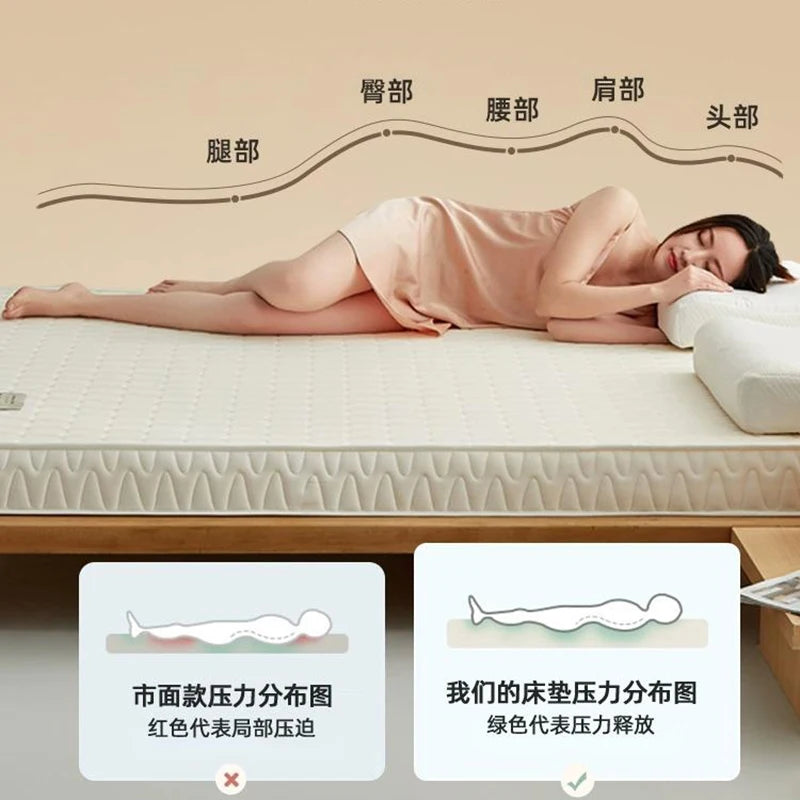 Coconut latex mattress cushion for home bedroom thickened bed mattress for student dormitory single room tatami hard mat