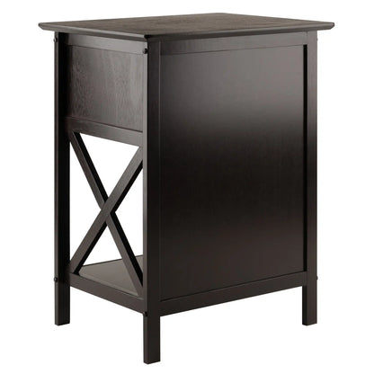 Winsome Xylia 1 Drawer Transitional Solid Wood Storage End Table in Coffee  bedroom furniture